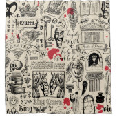 Abstraktes nahtloses Muster zum Thema Theater Duschvorhang (Vorderseite)