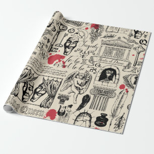 Abstraktes nahtloses Muster zum Thema Theater  Geschenkpapier