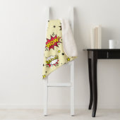 Abstraktes nahtloses Patchmuster, Vintages Pflaste Sherpadecke (Beispiel)