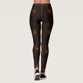 Abstraktes nahtloses Spiralmuster Leggings (Rückseite)