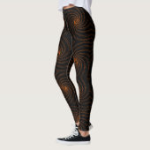 Abstraktes nahtloses Spiralmuster Leggings (Links)