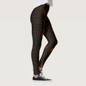 Abstraktes nahtloses Spiralmuster Leggings (Rechts)