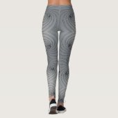 Abstraktes nahtloses Spiralmuster Leggings (Rückseite)