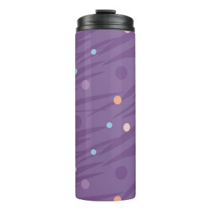Abstraktes nahtloses violettes Muster mit Kreisen Thermosbecher