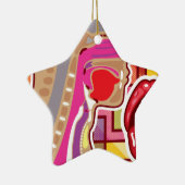 Abstraktes Nasendiagramm der Grafik-Kehle-n Keramikornament (Rechts)