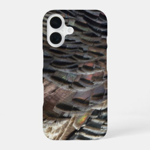 Abstraktes Naturdesign mit Wildtruthahnfedern iPhone 16 Hülle