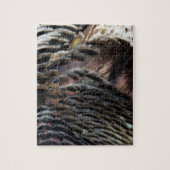 Abstraktes Naturdesign mit Wildtruthahnfedern Puzzle (Vertikal)