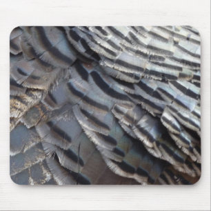 Abstraktes Naturdesign Wild Truthahn Federn II Mousepad