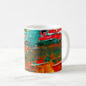 Abstraktes natürliches Farbmuster Kaffeetasse (VorderseiteRechts)