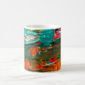 Abstraktes natürliches Farbmuster Kaffeetasse (Mittel)