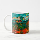 Abstraktes natürliches Farbmuster Kaffeetasse (Links)