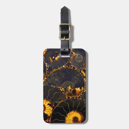 Abstraktes Nautilus-Muster Gepäckanhänger (Vorderseite vertikal)