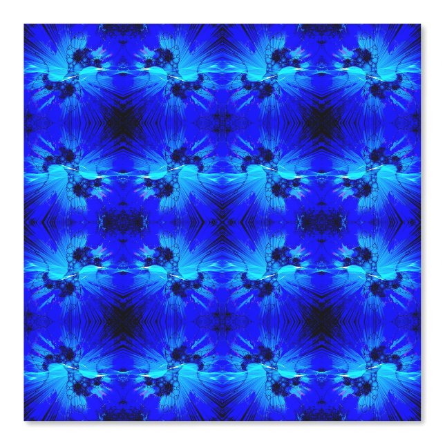 Abstraktes Navy Blue Aquamarin Lights-Muster Tapete (Vorderseite)