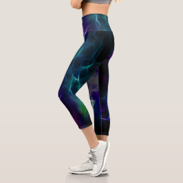 Abstraktes NebelFraktal Capri Leggings