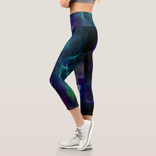 Abstraktes NebelFraktal Capri Leggings (Links)