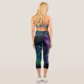 Abstraktes NebelFraktal Capri Leggings (Rückseite)