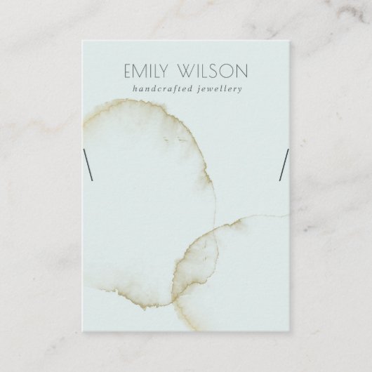 ABSTRAKTES NECKLACE-DISPLAY-LOGO, SOFT AQUA BLUE G VISITENKARTE (Vorderseite)