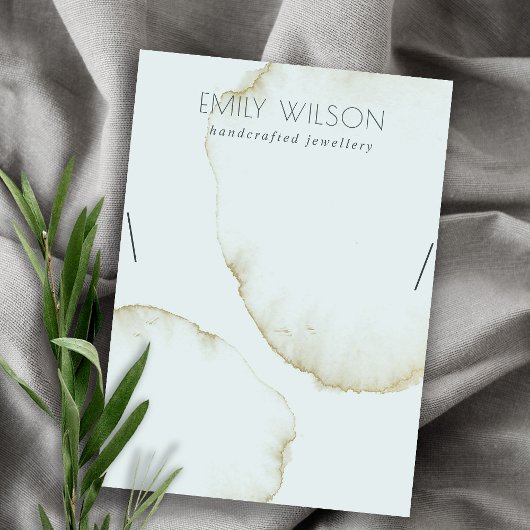 ABSTRAKTES NECKLACE-DISPLAY-LOGO, SOFT AQUA BLUE G VISITENKARTE