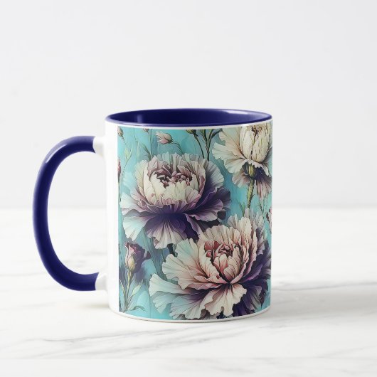 Abstraktes Nelkenmuster Design 1 Tasse (Links)