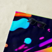 Abstraktes Neon-Farbtupdesign Strandtuch (Beispiel)