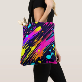 Abstraktes Neon-Farbtupdesign Tasche