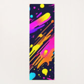 Abstraktes Neon-Farbtupdesign Yogamatte (Rückseite)