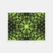 Abstraktes Neon-Grün geometrisches Muster Fleece-D Fleecedecke (Vorderseite (Horizontal))