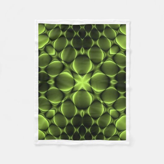 Abstraktes Neon-Grün geometrisches Muster Fleece-D Fleecedecke (Vorderseite)