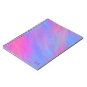 Abstraktes Neon Ink Flow Spiral Foto Notebook Notizblock (Linke Seite)