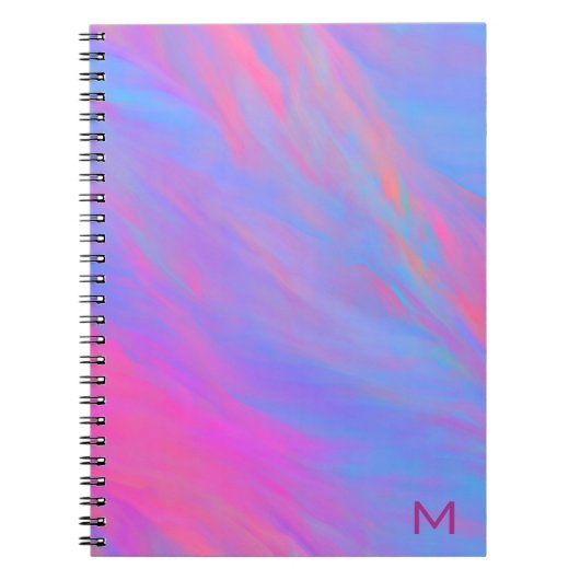 Abstraktes Neon Ink Flow Spiral Foto Notebook Notizblock (Vorderseite)