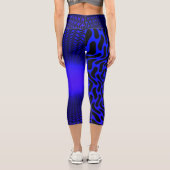 Abstraktes Neon Light Geometric Stardesign Capri Leggings (Rückseite)