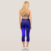 Abstraktes Neon Light Geometric Stardesign Capri Leggings (Rückseite)