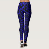 Abstraktes Neon Light Geometric Stardesign Leggings (Rückseite)