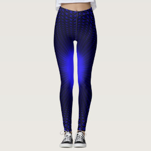 Abstraktes Neon Light Geometric Stardesign Leggings
