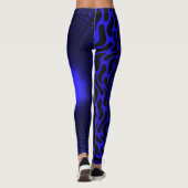 Abstraktes Neon Light Geometric Stardesign Leggings (Rückseite)