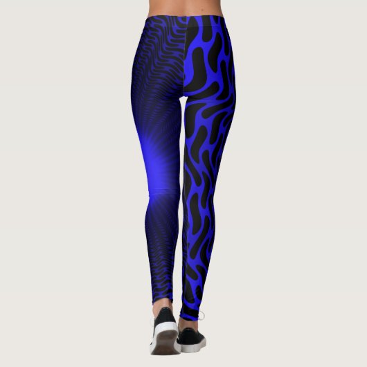 Abstraktes Neon Light Geometric Stardesign Leggings (Rückseite)