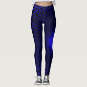 Abstraktes Neon Light Geometric Stardesign Leggings (Vorderseite)