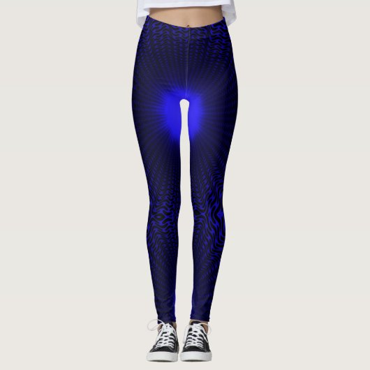 Abstraktes Neon Light Geometric Stardesign Leggings (Vorderseite)