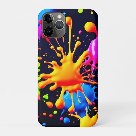 Abstraktes Neon Paint Splash Artwork Case-Mate iPhone Hülle (Rückseite)