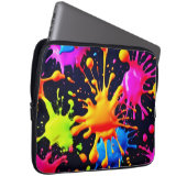 Abstraktes Neon Paint Splash Artwork Laptopschutzhülle (Vorne Rechts)