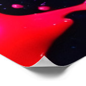 Abstraktes Neon Paint Splash Artwork Poster (Ecke)