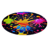 Abstraktes Neon Paint Splash Artwork Schneidebrett (Ecke)