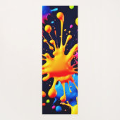 Abstraktes Neon Paint Splash Artwork Yogamatte (Rückseite)