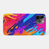 Abstraktes Neon Paint Tropfen Design Case-Mate iPhone Hülle (Rückseite (Horizontal))