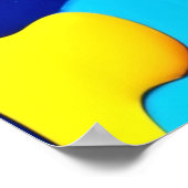 Abstraktes Neon Paint Tropfen Design Poster (Ecke)