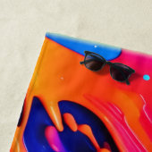 Abstraktes Neon Paint Tropfen Design Strandtuch (Beispiel)