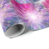 Abstraktes neon-pinkes und blaues Energie-Explosio Geschenkpapier (Rolleneckpunkt)