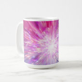 Abstraktes neon-pinkes und blaues Energie-Explosio Kaffeetasse (Vorderseite Links)