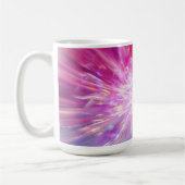 Abstraktes neon-pinkes und blaues Energie-Explosio Kaffeetasse (Links)