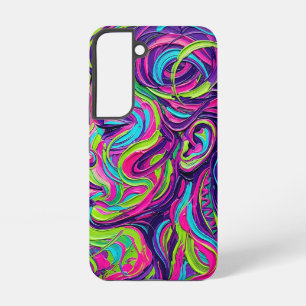 Abstraktes Neon-Porträt-Öl-Gesicht-Samsung-Hüllen Samsung Galaxy Hülle